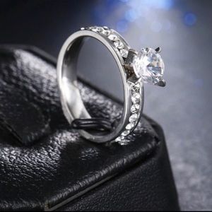 Stainless Steel Cubic Zirconia Ring